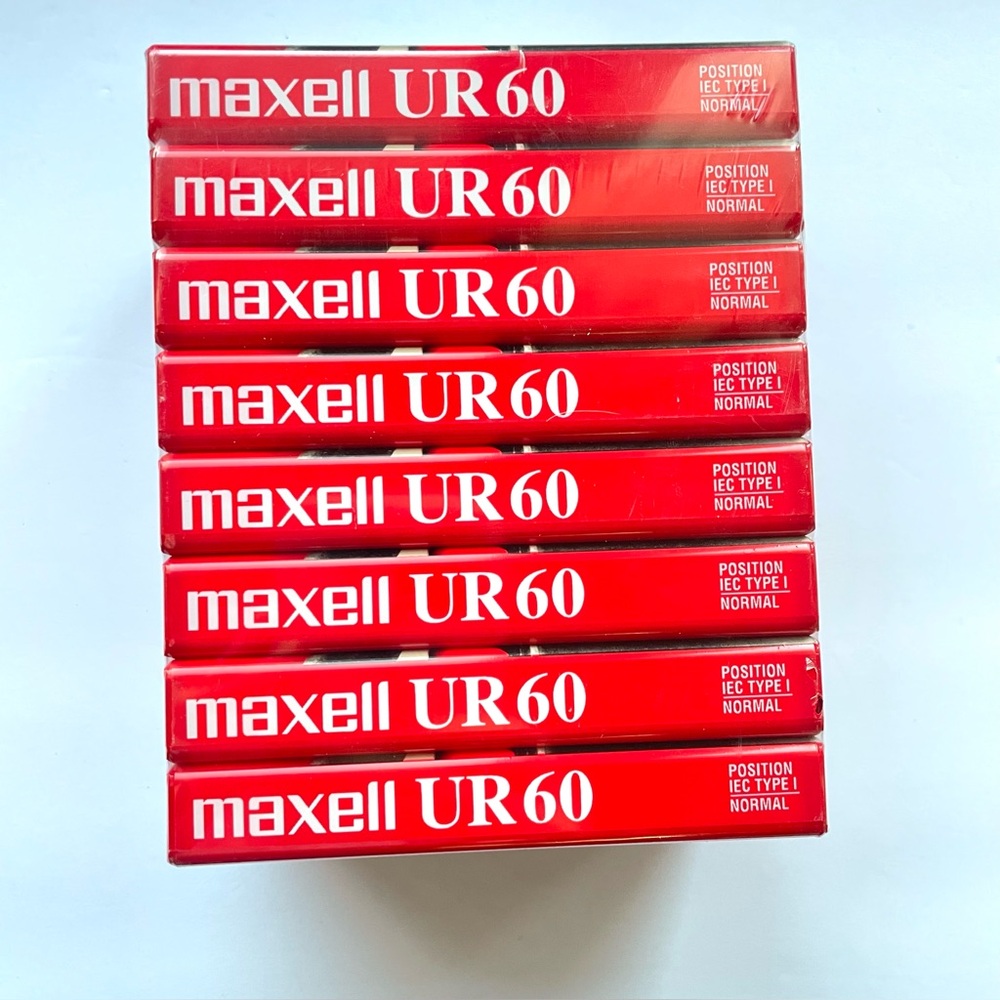 NEW Maxwell Audio Cassette Tapes Lot of 8 block cassette tapes Maxwell UR 60